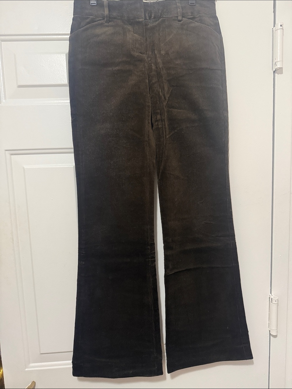 Theory Dark Brown Corduroy Flared Pants